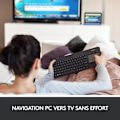 Miniatyrbillede 2 af 4: TV-tastatur - Trådløst - Logitech - K400 Plus - Touchpad - AZERTY - Sort