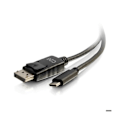 Pikkukuva 1 / 3: C2G 1,8 m (6 jalkaa) USB-C-DisplayPort-sovitinkaapeli 4K30 musta USB-C DisplayPort ulkoinen videosovitin musta
