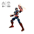 Pikkukuva 2 / 6: LEGO® Marvel 76258 Kapteeni Amerikka -minihahmo, jossa on kilpi, lelu ja Avengers -koristeet Blå, brun, hvid og rød