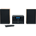 Miniatyrbillede 2 af 6: Bluetooth mikrosystem - THOMSON - Træ/Sort - FM/CD/MP3/USB radio, 20W RMS, FM RDS tuner, Hovedtelefonstik, Fjernbetjening, Strømforsyning. 230V Træ og sort