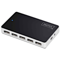 Miniatyrbillede 2 af 2: USB 2.0 Hub - DIGITUS - 10 porte - Sort - Elegant design - 1m kabel inkluderet
