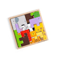 Miniatyrbillede 3 af 3: Puzzle Animal Lock-A-Block - BIGJIGS - Trælegetøj - Koordination og genkendelse af former og farver