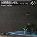 Miniatyrbillede 4 af 6: Hoover HG430H Hydro Robot Støvsuger og Moppe - Kraftig 4000Pa - Alle Gulve - Laser Navigation - Forhindringssensor - Ladestation Metallic blå og urban sort