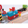 Miniatyrbillede 3 af 4: Container kravlegård - BigJigs Legetøj - Arbejdsmodel med trækran og magnetisk remskive - Flerfarvet Flerfarvet