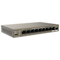 Miniatyrbild 3 av 4: Tenda PoE Switch Gigabit 10 portar, 9GE+1SFP PoE Switch 102W med 8-portars PoE, Plug and Play, metallhölje, för videoövervakning
