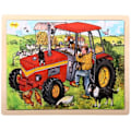 Miniatyrbillede 2 af 2: Bigjigs Tray Puzzle - Traktor Flerfarvet