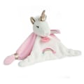 Miniatyrbillede 2 af 4: Doudou unicorn DOUDOU ET COMPAGNIE - Lucie the unicorn - Bløde materialer og glitrende guld-detaljer hvid og rosa