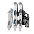 Pikkukuva 1 / 4: AXAGON PCEA-PSN PCIe-sovitin 4 ASIX-sarjaportilla AX99100 Chipsatz - 8595247905413