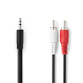 Pikkukuva 2 / 3: Nedis Stereo -miniliitinäänikaapeli (M) RCA:han (M) 1,5 m musta pyöreä