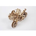 Pikkukuva 5 / 5: Ugears - Puinen Scrambler UGR-10 -moottoripyörä, jossa sivuvaunu 380 kappaletta
