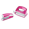 Miniatyrbillede 1 af 3: Hæftemaskinesæt - LEITZ - WOW - Pink farve - 1 hæftemaskine - 1 hulmaskine - 1000 stk Lyserød