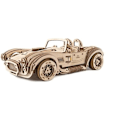 Miniatyrbillede 1 af 4: 3D racerbilpuslespil - UGEARS - Drift Cobra racerbil - mekanisk træmodelsæt - 370 stykker Træ