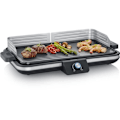 Pikkukuva 1 / 5: Plancha SEVERIN - PG8564 - Kypsennössä 50x30cm - Tarttumaton valurautapinta - Jopa 230°C - 2300W Sort/børstet rustfrit stål