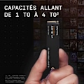 Miniatyrbillede 5 af 6: WD_BLACK SN850X NVMe SSD WDS100T2X0E - SSD - 1 TB - intern - M.2 2280 - PCIe 4.0 x4 (NVMe)