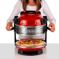 Pikkukuva 2 / 4: Pizzauuni - Ariete - 927 - 2 Kypsennysaluetta - 5 Tasoa - 400°C - Punainen Rød