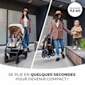 Pikkukuva 5 / 6: 4-in-1 Yhdistettävä Vaunu - KINDERKRAFT NEWLY - autoistuin ja I-size perusta - Matkakokonaisuus - Kevyt 7,5 kg - Kokoontaitettava - Harmaa