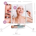 Miniatyrbillede 2 af 2: Spejl til Makeup - GIRMI - BE05 - LED-lys - Forstørrelse 1X/2X/3X - 180° Vinkel hvid