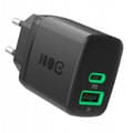 Väggladdare - GREEN CELL - PowerSource Duo30 (CHARB-GC-30AC-B) - 30 W - 1xUSB-C + 1xUSB-A - PD 3.0 / QC 4.0+ svart
