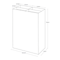 Miniatyrbillede 4 af 4: Stort paraplystativ H36 cm - 23,5 X 12 X 36 - Calicosy - Sort