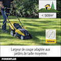 Miniatyrbillede 4 af 4: POWERPLUS POWXG6281 Elektrisk Plæneklipper - 2000W, 420mm Ø, Opsamling, Mulching, Bagudkast sort