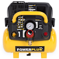 Pikkukuva 3 / 5: Powerplus-kompressori - 6 L - 8 bar - 1,5HV - 1100 W - Öljytön Gul
