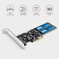 Miniatyrbillede 2 af 4: AXAGON PCES-SA4M2 PCIe Controller 2X Intern SATA 6G Port + 2X Intern M.2 B-Key SATA Port + LP - 8595247906984