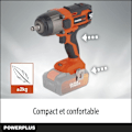 Pikkukuva 2 / 4: Langaton iskupistooli - Powerplus - POWDP20400 - 40V - 350NM Orange - Sort