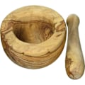 Miniatyrbillede 3 af 3: Morter med støder - CONTINENTA - Oliventræ - Holdbar - Nem håndtering - Unik