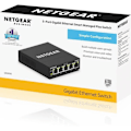 Miniatyrbillede 5 af 5: Ethernet-switch - NETGEAR - GS305E - 5 Gigabit Metal RJ45-porte - Håndterbar