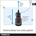 Pikkukuva 3 / 6: Powerplus Sähkökäyttöinen Vedepumppu POWEW67920 - 750 W Uppopumppu, Maksimilämpötila 35°C ja Virtaama 12.500 l/h grå