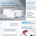 Miniatyrbild 3 av 4: WiFi 6 Mesh AX3000 Mbps - MERCUSYS Halo H80X (3-Pack) - Täckning upp till 650 m² - 3 Gigabit Ethernet-portar för upp till 150 enheter