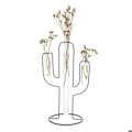 Miniatyrbillede 2 af 3: Dekorativ vase - Balvi - Kaktus Silhuet - Sort - Metal/glas - 34x20,5x14,8 cm sort