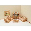 Miniatyrbild 3 av 6: Miniatyrfigurer - SYLVANIAN FAMILIES - 5339 - Vardagsrummet - Möbler och tillbehör för barn Beige