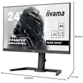 Miniatyrbillede 6 af 6: Ecran PC Iiyama GB2445HSU-B1 24'' Gaming G-Master Black Hawk, IPS, FreeSync, 1920x1080 a100Hz, 1ms, HDMI, DisplayPort, USB HUB, Sort