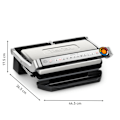 Miniatyrbillede 4 af 4: Tefal OptiGrill+ XL, Intelligent grill, 9 automatiske programmer, Perfekte resultater, Madlavningsindikator, GC728D10 Metall