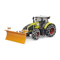 Miniatyrbillede 1 af 5: Claas Axion 950 med sne kæder og planereblad