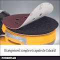 Miniatyrbillede 4 af 6: Powerplus Excentrisk Elektrisk Sliber på 450 W POWX0471 - 1 Støvpose, 3 Slibepapirer - 1 Kuffert Gul