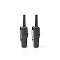 Miniatyrbillede 3 af 3: Nedis Walkie-Talkie - Rækkevidde 10 km - 8 kanaler - vox - Opladningsbase - 2 stk - Sort