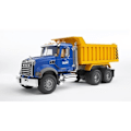 Miniatyrbillede 1 af 4: MACK dumper - BRUDER - Skala 1:16 - Åbning af motorhjelm og container