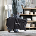 Miniatyrbillede 5 af 6: INGENUITY Glad mave liggestol - Chambray, fast eller gyngende stilling, Ultrakompakt foldning med opbevaringstaske medfølger Blå