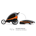 Miniatyrbild 5 av 6: Remork 3 i 1 - Kinderkraft - NAVA - Joggingvagn - För 1 eller 2 barn - Orange Orange