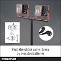 Miniatyrbillede 6 af 6: Powerplus Dual Power LED Projektor Genopladelig POWDP8035 - Byggelekt lampe på 20 V og 2x2000 lm - uden batteri eller oplader orange