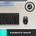 Miniatyrbillede 4 af 6: Ergonomisk trådløs mus - Logitech - M190 - Grå