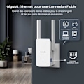 Miniatyrbillede 3 af 4: TENDA WiFi Repeater 6 MESH AX3000, Nem konfiguration, Ethernet-port, 2*5dBi-antenner, WiFi-forstærker. A33