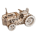 Miniatyrbillede 1 af 4: 3D træpuslespil - Traktor - DIY model Beige og brun