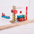 Miniatyrbillede 2 af 4: Container kravlegård - BigJigs Legetøj - Arbejdsmodel med trækran og magnetisk remskive - Flerfarvet Flerfarvet