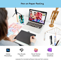Pikkukuva 2 / 3: Wacom Intuos M Bluetooth, langallinen ja langaton, 216 x 135 mm, USB-Bluetooth, 7 mm, kynä, 0,25 mm Sort, Grøn