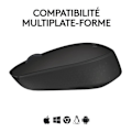 Miniatyrbillede 4 af 6: Mus - Trådløs - Logitech - M171 - Ambidextrous - Sort