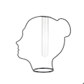 Miniatyrbillede 2 af 3: Dekorativ vase - Balvi - Dame Silhuet - Sort - Metal/glas - 20x20x7,5 cm sort