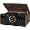 Pikkukuva 1 / 6: VICTROLA EMPIRE Vinyylilevysoitin - 6 in 1 - Espresso - Radio, Kasetti, CD, Bluetooth - Musta
